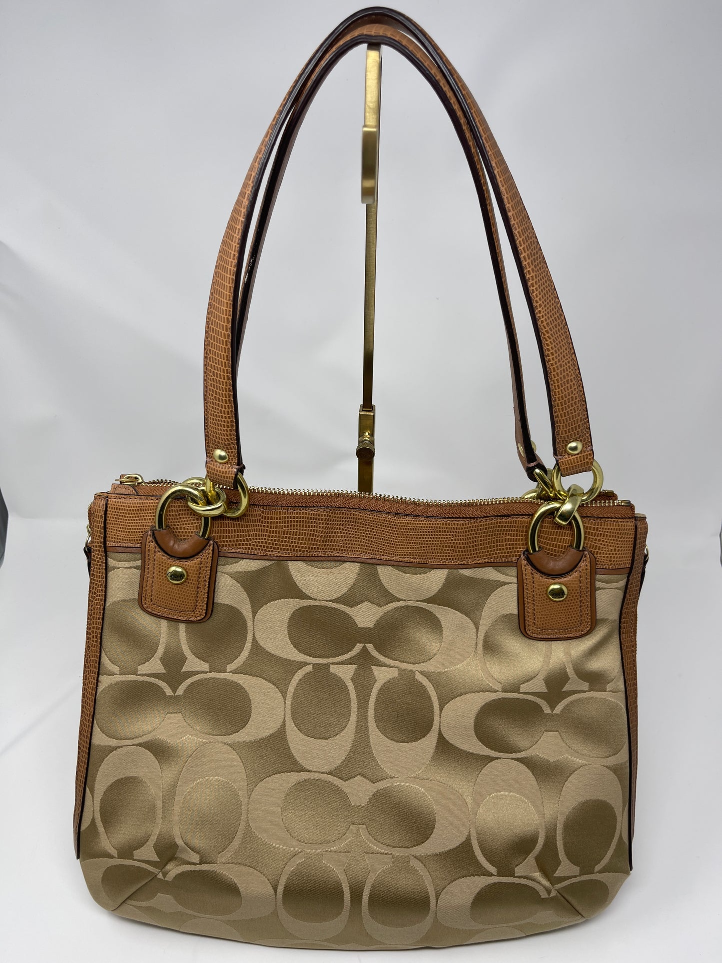 Coach Monogram Cloth Handbag