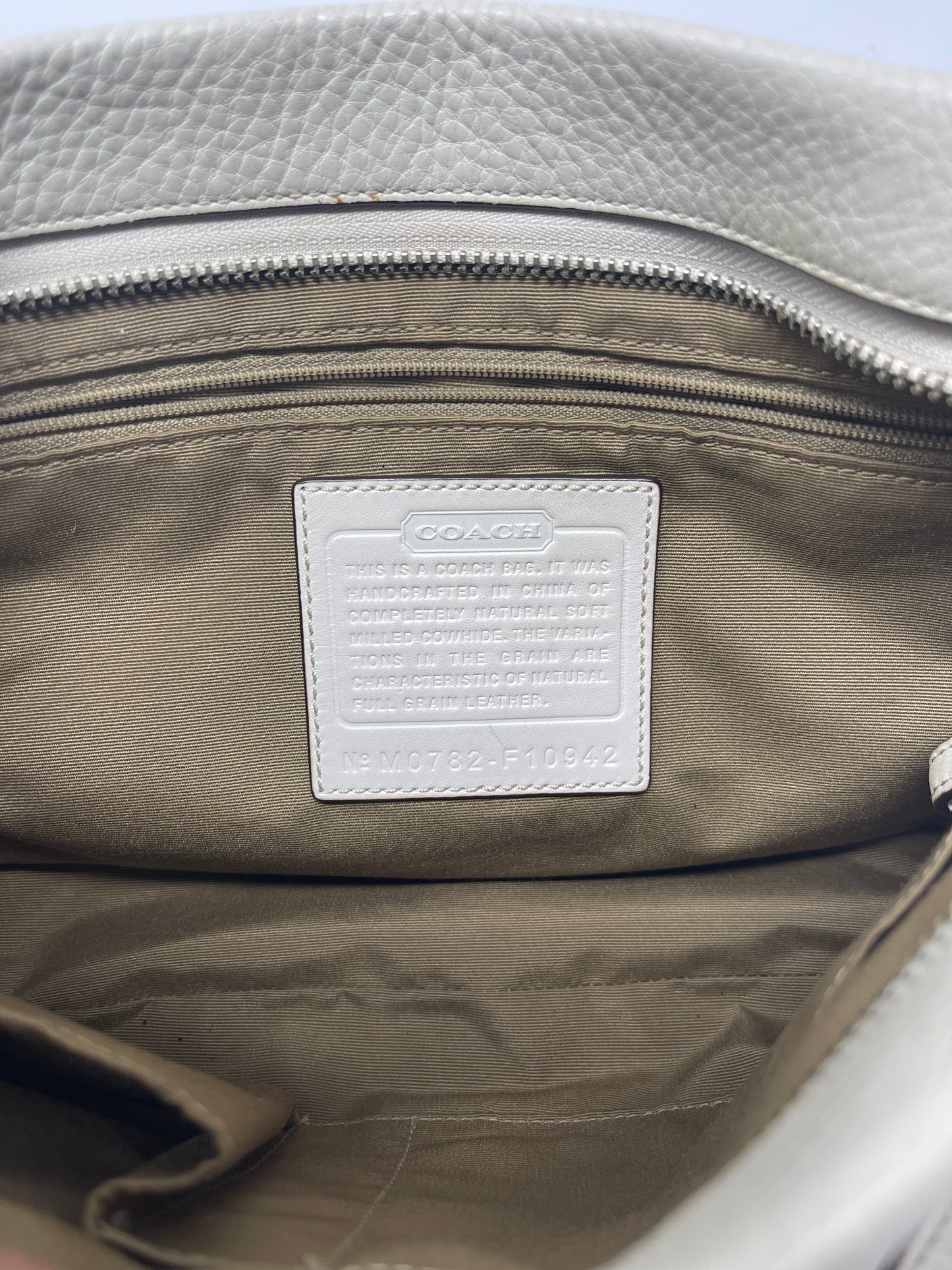 Coach Leather Pocketed Handbag